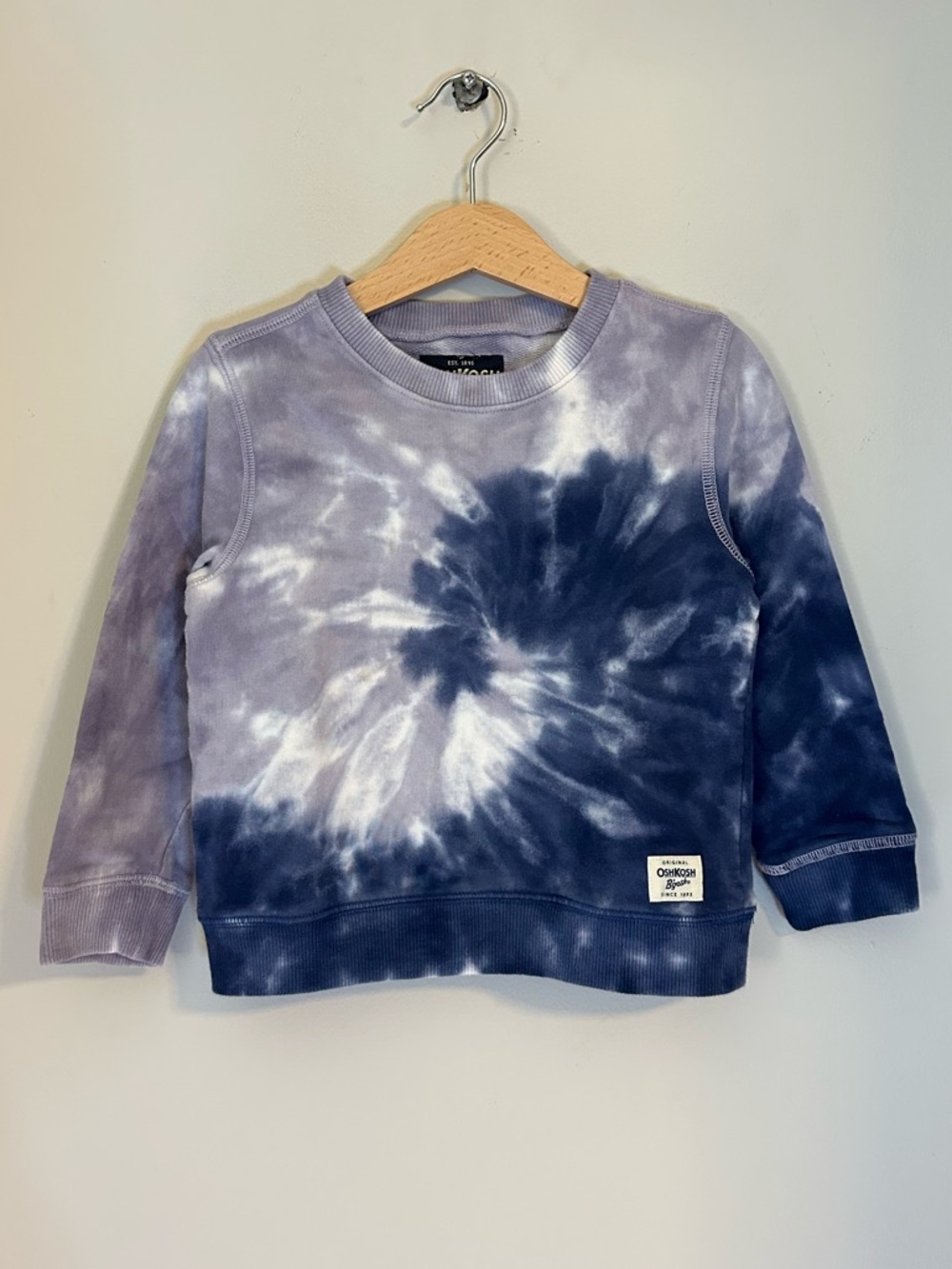 Oshkosh B’gosh Purple Tie Dye Swirl Pullover Sweatshirt Size 4T